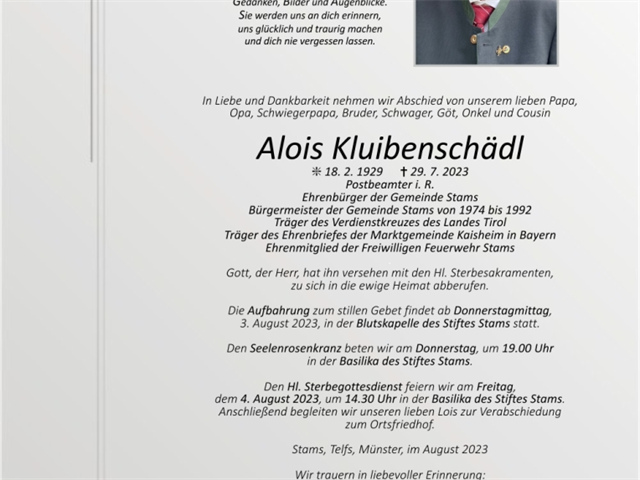 Kluibensch%c3%a4dl+Alois