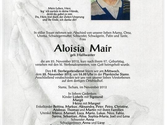 Aloisia Mair